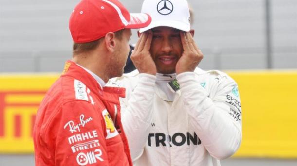 Vettel y Hamilton. Foto: F1