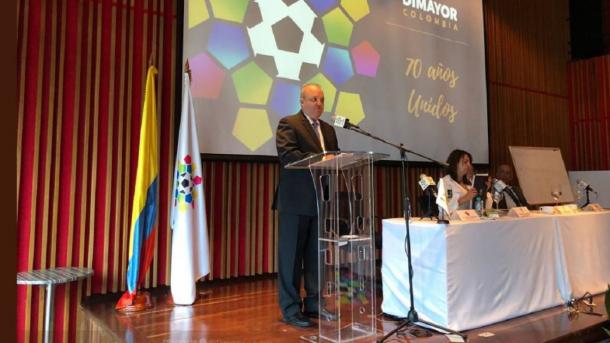 70 años unidos, un lema que hoy ya no puede verse en la Dimayor. Imagen: Dimayor.