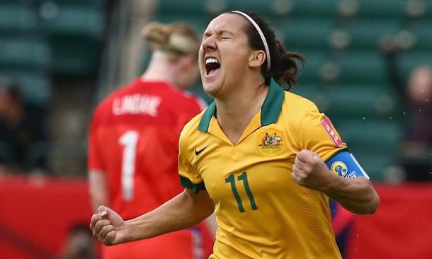 Lisa De Vanna's passion in Canada was absolutely exemplary, not to mention crucial to her team's success. (Photo: Guardian)