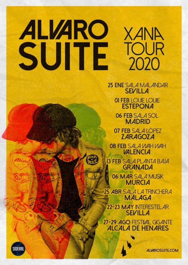 Fechas del Xana Tour 2020 | Fuente: Cuenta Oficial de Álvaro Suite en Facebook