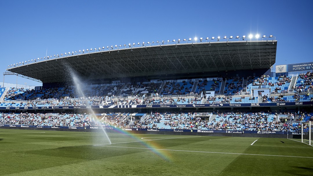 Estadio La Rosaleda antes del comienzo de un partido / Fuente: Málaga CF