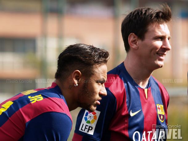 Messi y Neymar, atacantes del Barcelona. Fuiente: Mireia Carcole (vavel)