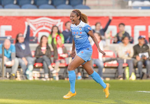 Casey Short scored against the Western New York Flash in Chicago's home opener last season. Source: NWSL Soccer