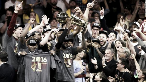 Cavaliers celebrando el campeonato de 2015-2016 | Getty Images 