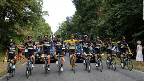 Team Sky backed Froome with what many consider one of the strongest teams in Tour de France history. | Photo: Getty Images
