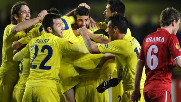 El Villarreal, celebrando un gol frente al Twente | Imagen: uefa.com