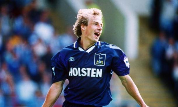 Klinsmann con la camiseta del Tottenham. Foto: Talk Sport