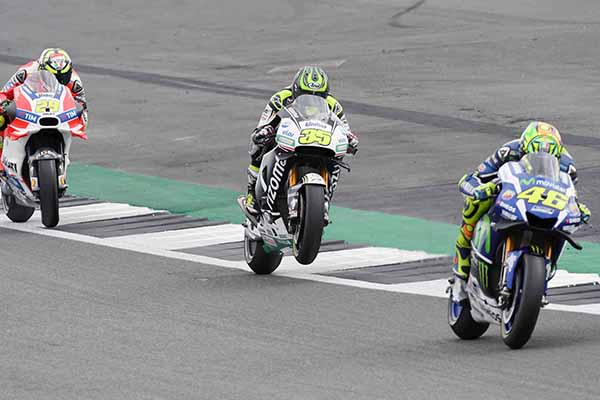 Crutchlow wrestled his Honda around his home track - Getty Images