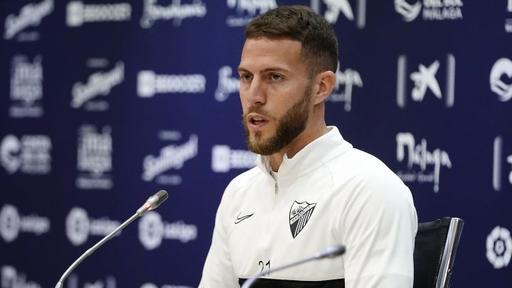 Iván Calero en rueda de prensa / Fuente: Málaga CF