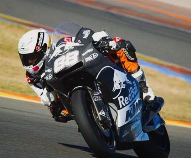Cardús ya probó la KTM durante los test en Valencia. Foto: Instagram Ricky Cardús