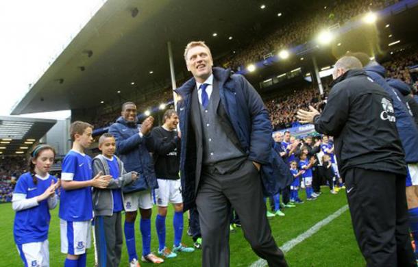 Moyes en su despedida de Goodison Park. Foto: Everton