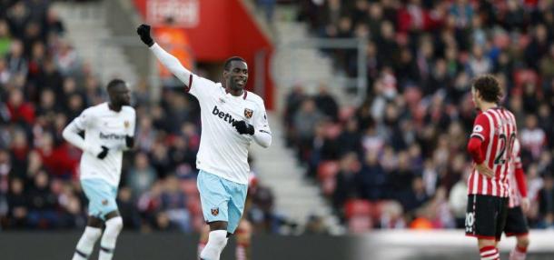 Pedro Obiang celebra un gol con los 'hammers' | Foto: West Ham