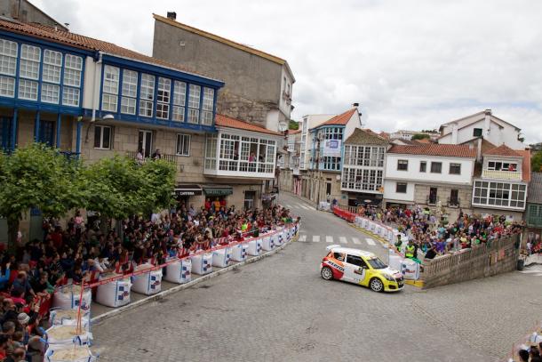 Adrián Díaz con el Swift S1600 durante el Rallye de Ourense. Fuente: Suzuki Motorsport