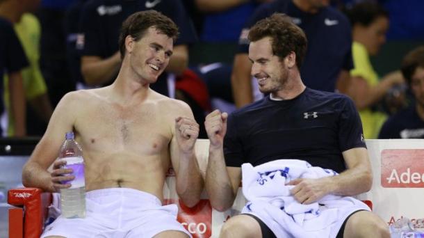 The Murray brothers won all three Davis Cup doubles rubber last year. Photo: Getty