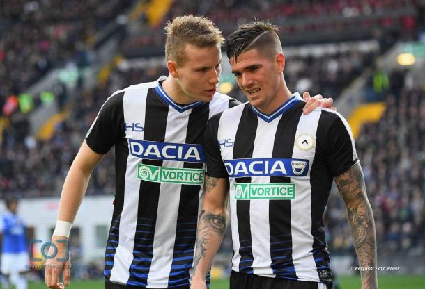 Jankto e De Paul. Fonte: www.facebook.com/UdineseCalcio1896