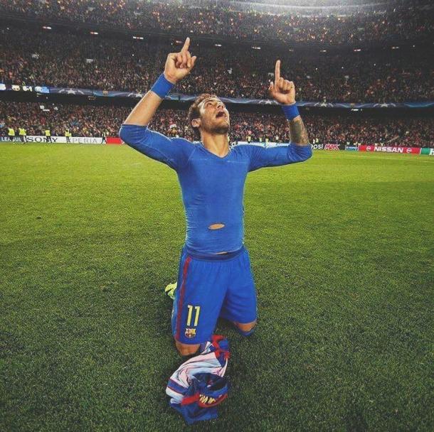 Neymar dopo il fischio finale di Barcellona-Psg