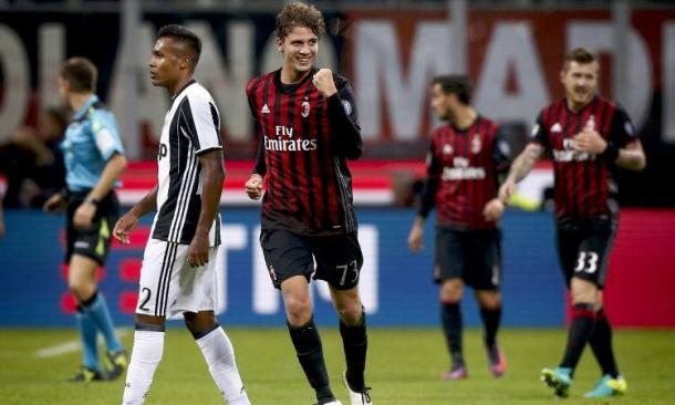Manuel Locatelli esulta per il suo secondo gol in campionato, segnato contro la Juventus. | calciomercato.com