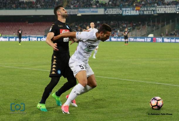 Alì Adnan nel match con il Napoli. Fonte: www.facebook.com/UdineseCalcio1896