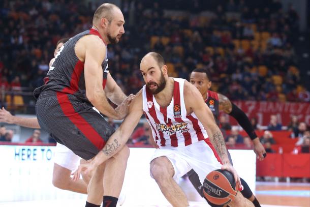 Cusin Marco Spanoulis Vassilis Olympiacos Pireo - Armani Exchange Milano EUROLEAGUE 2017/2018 Atene 05/01/2018 Foto Ciamillo // Intime Sports