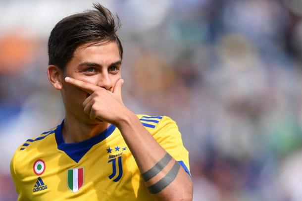 Dybala esulta contro il Sassuolo (Fonte foto: Sky Sport)