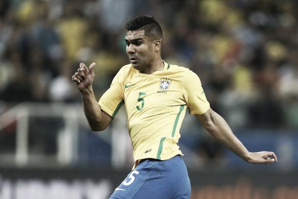 Casemiro será titular en ambos encuentros de Brasil | Foto: Confederação Brasileira de Futebol