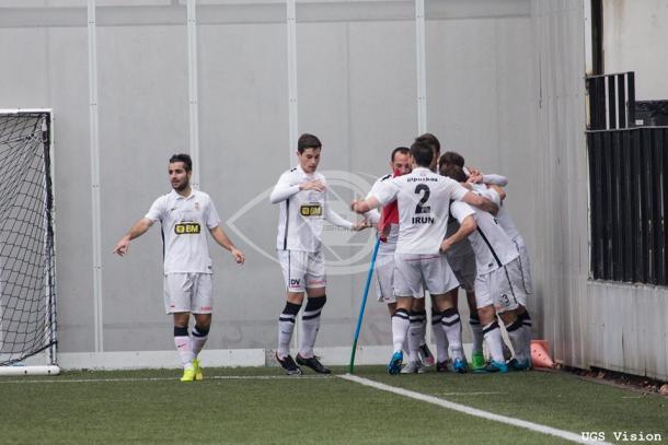 El Real Unión celebra uno de los goles que marcó ante el Arenas en su última victoria | FOTO: UGS Visión