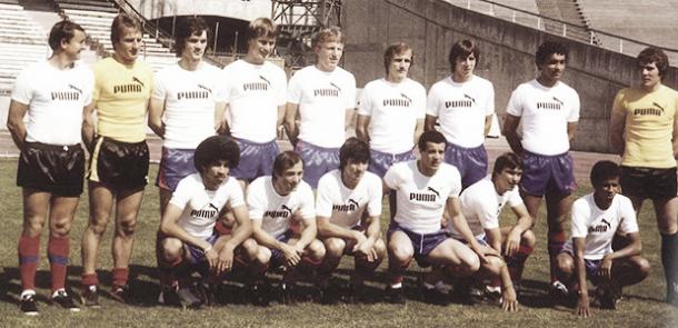 Equipo que diputó la Copa de la Liga para el Lyon en 1976. Foto: SItio oficial del Lyon