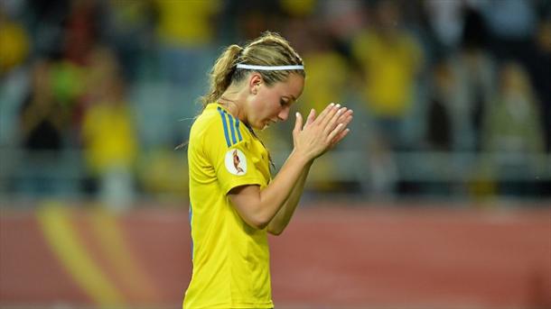 Kosovare Asllani was on the periphery for most of the match | Source: Sportsfile