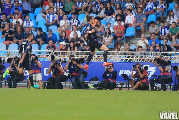 Bale celebrando su gol. I Foto: Óscar Alonso / VAVEL