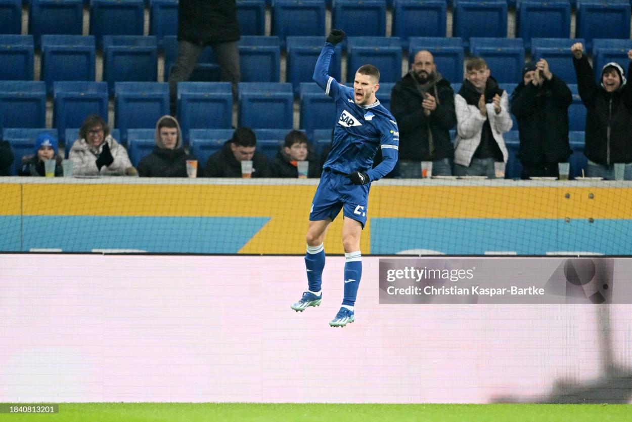 Andrej Kramaric celebrates scoring in the reverse fixture this season (Photo by Christian Kaspar-Bartke/Getty Images)