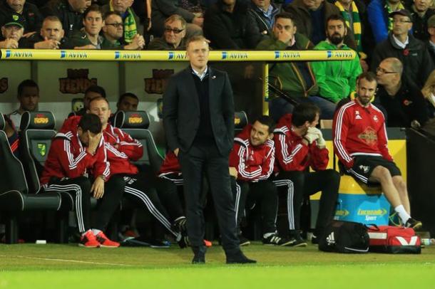 Garry Monk has been feeling the pressure in the Swansea hot seat recently. (Photo: Wales)