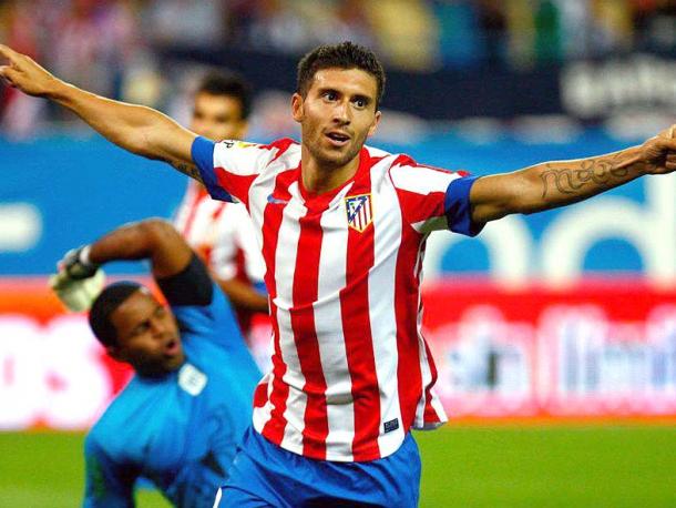 Borja Bastón celebrando un gol para el Atleti. Foto: Atleti Vavel