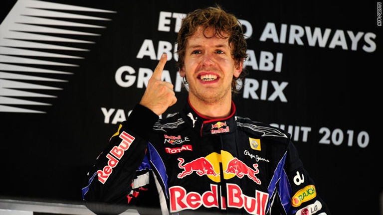 Sebastian Vettel winning his first title in 2010 (CNN)