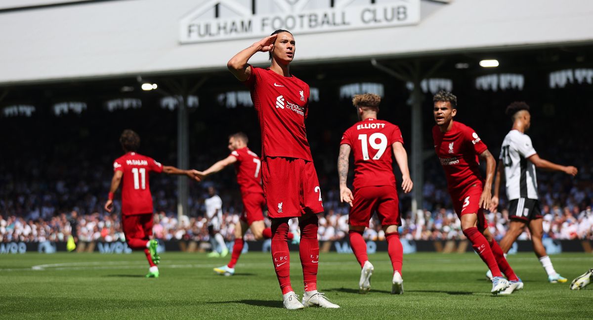 Darwin celebrando el gol // Foto: Liverpool FC