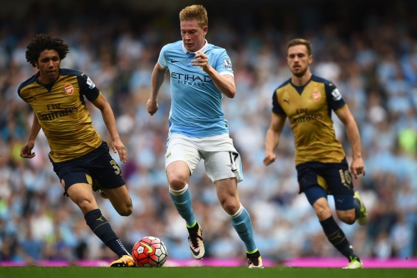 De Bruyne restores City's lead. Source: Sky Sports