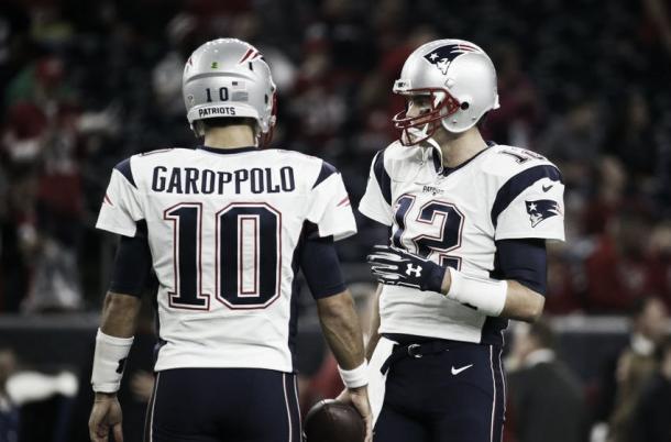 Jimmy Garoppolo will start the first four games of the 2016 season while Tom Brady serves his suspension (Kevin Jairaj-USA TODAY Sports)
