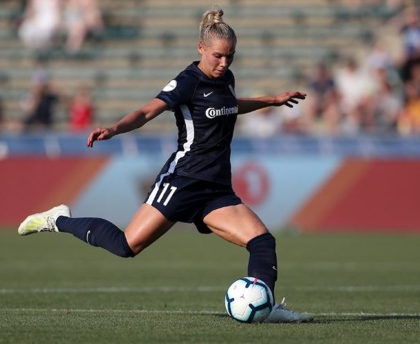 May Team of the Month member Merritt Mathias put in another solid performance for the Courage. Photo: www.twitter.com/thenccourage