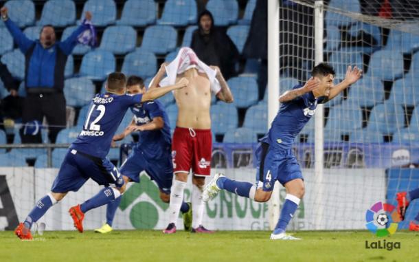Faurlín celebra el gol del empate conseguido en el minuto 74 | LaLiga