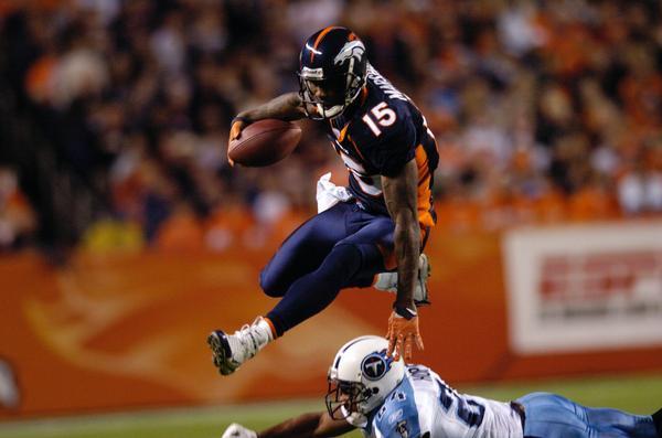 Brandon Marshall featuring for his first NFL team | Source: Hyoung Chang-The Denver Post