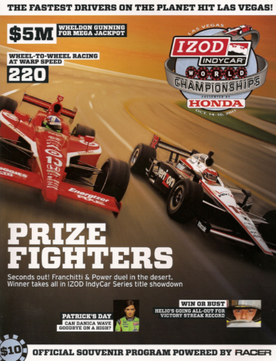 A program for the 2011 IZOD IndyCar World Championship race at Las Vegas Motor Speedway Photo credit: By Las Vegas Motor Speedway - progcovers.com 