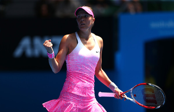 Lucie Hradecka in her match against Ana Ivanovic at the 2015 Australian Open | Photo: Clive Brunskill / Getty Images AsiaPac