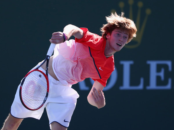 Rublev at last years BNP Paribas Open (Photo by Julian Finney/Getty Images)