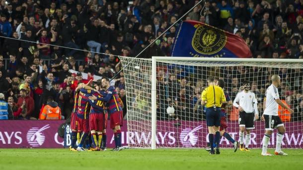 Los jugadores del Barça celebran un gol | Foto: fcbarcelona.es