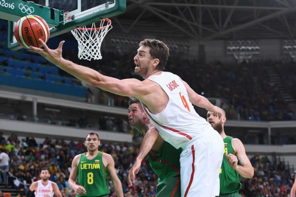 Pau Gasol has been giving it his all for Spain. Photo: FIBA