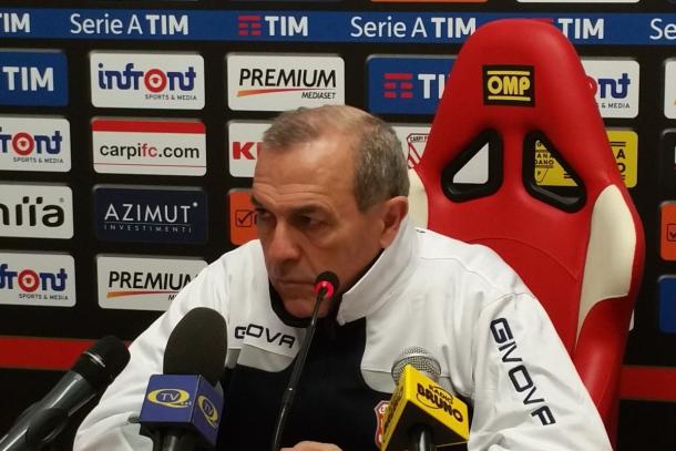 Fabrizio Castori en rueda de prensa | Carpi FC