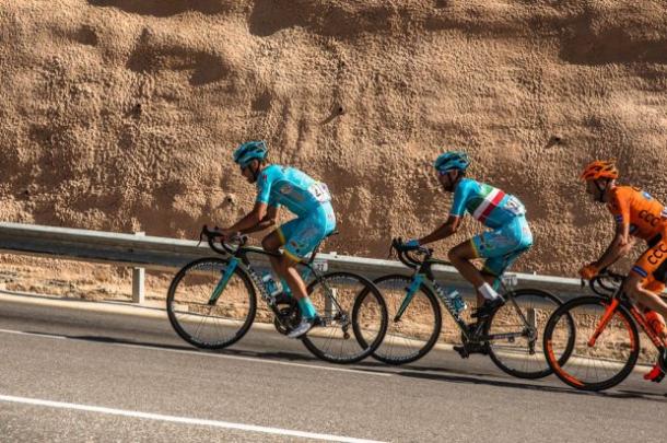 Astana marcó el ritmo en toda la subida | Foto: Tour de Omán