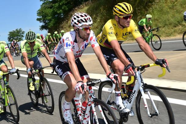 De Gendt y van Avermaet durante la etapa. | Foto: ASO