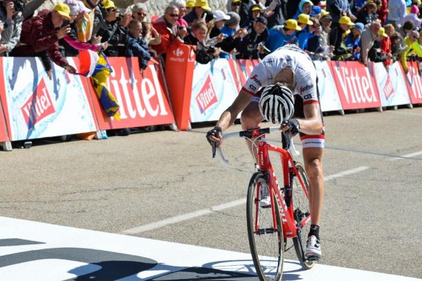 Bauke Mollema cruzó la línea de meta desfondado | Foto: Tour de Francia
