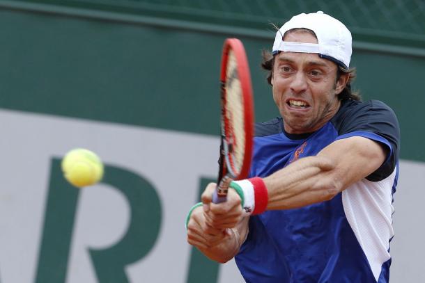 It was a day to forget for Lorenzi as he only managed to win 28 points in the match (34%). Photo: Getty