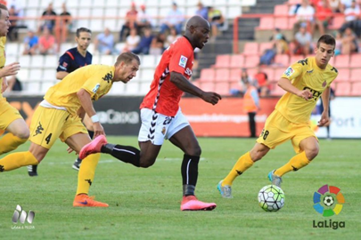 El camerunés contra el Girona FC | Foto: LFP